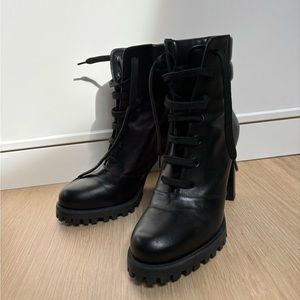Stuart Weitzman Leather Combat Boots